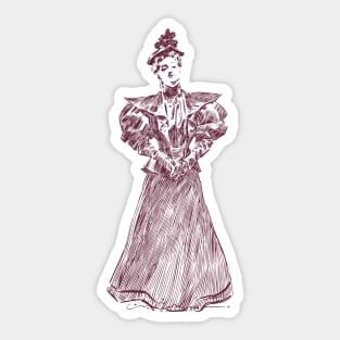 19th century Victorian lady Sticker